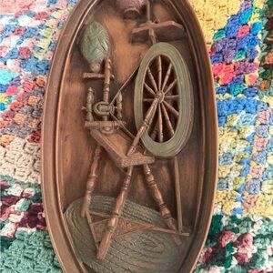 Rustic Spinning Wheel Wall Art